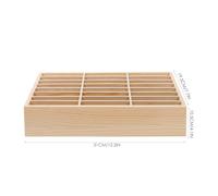 VICASKY Boîte de Rangement en Bois Multi-grilles pour Téléphones Portables 24 Compartiments, Surface Polie Lisse, Support de Téléphone Portable pour Bureau, Salle de Classe et Réunion