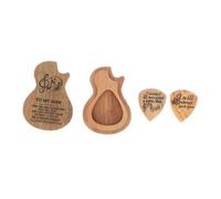 VICASKY Boîte de Rangement Médiators Bois pour Guitare et Ukulélé Étui Compact et Pratique Design Créatif et Surface Polie Organisateur Sécurisé pour Accessoires Guitare
