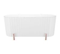 VICASKY Boîte de Rangement Transparente Couvercle pour Disques Démaquillants et Éponges à Maquillage, Organisateur Cosmétique Compact pour Salle de Bain, Protection Anti-poussière, 3