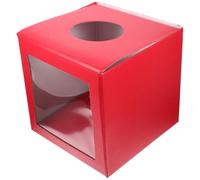 VICASKY Boîte de Tombola Carrée Rouge en Papier, Pratique et Solide pour Fêtes et Célébrations, pour Jeux de Tirage Sort et Collecte de Dons