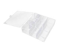 VICASKY Boîte Transparente à 6 Compartiments en PP pour Vitrines de Statues et Figurines Conteneur d'Affichage Anti-Poussière pour Modèles Jouets et Collections Rangement Bureau