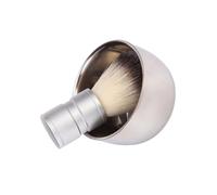 VICASKY Bol à à Raser Inox avec Brosse à Barbe Nylon Poils Durs Ensemble Rasage Pratique pour Homme à Domicile et Salon