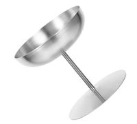 VICASKY Bol à Dessert Haut en Acier Inoxydable 304, Tasse à Pied Argentée Petite Taille, Bol à Crème Glacée et Pudding Réfrigérant, pour Maison, Restaurant et Service de Dessert Festif