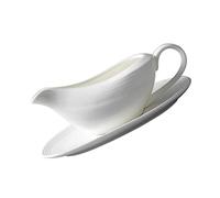 VICASKY Bol à Sauce Céramique avec Poignée Ergonomique Récipient pour Sauce Vinaigrier Blanc pour Restaurant et Service Traiteur