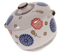 VICASKY Bol à Soupe en Céramique avec Couvercle 1000ml Style Japonerie sans Bavures Décoratif pour Restaurant et Scènes D'espace Assorties