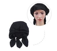 VICASKY Bonnet De Nuit En Soie Momme Unique Taille Noire Bande Élastique Pour Femme Et Fille, Préserve L'hydratation Des Cheveux, Protège La Casse, Usage Nuit