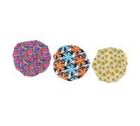 VICASKY Bonnets de Nuit Lot de 3 Forme Ronde Confortable en Satin Respirants et Élastiques pour Garçon et Filles pour Dormir ou Protéger les Cheveux