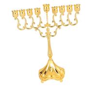 VICASKY Bougeoir Métal Branches pour Hanoukka Décoration de Table Juive Alliage Robuste Ornement Candelabre Pratique pour Maison Bureau et Événements