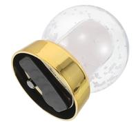 VICASKY Boule à Neige à Remplir Diamètre 85 MM Socle Doré Cadre Photo en Plastique Transparent Kit DIY pour Personnalisation Sublimation Décoration Noël et Mariage Souvenir Hiver