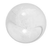 VICASKY Boule Cristal Gravée Poisson Sphère Ronde Transparente Résistante pour Accessoires Aquarium et Fontaine Intérieur Décoration de Bureau et Salon