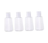 VICASKY Bouteille Protectrice Rechargeable Lot de 8 Set de Set pour Paniers de Pâques et Fêtes 30ml en Néoprène Blanc avec Couvercle à Bascule et Porte-clés pour Liquides et Lotions