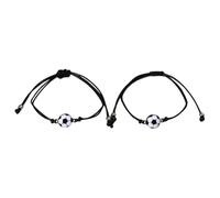 VICASKY Bracelet de Football Chic pour Couple Réglable Résistant à L’Usure 1 Paire de Bracelets de Poignet Décoratifs Unisexes pour Fans de Sport et Présents D’Anniversaire Fête ou