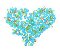 VICASKY Breloques Cerises 3D Bleues en Plastique Lot de 50 Mini Pendentifs Fruits pour Création Bijoux Bracelets et Porte-Clés DIY Accessoires Légers pour Loisirs Créatifs et