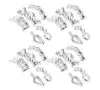 VICASKY Breloques pour Ongles en Alliage Argenté 100 Pièces Chaînettes Tressées Ajourées Décorations Suspendues pour Nail Art Gothique et Punk Accessoires Manucure Polyvalents pour