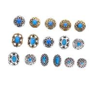 VICASKY Breloques pour Ongles Rétro 16 Pcs, Petits Charms Mélange, Décorations Manucure pour Femmes, Strass et Ornements pour Nail Art, Accessoires Nail Art Polyvalents Style Aléatoire