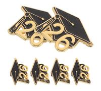 VICASKY Broche commémorative de chapeau de graduation 2026 en alliage, 10 pièces, accessoire élégant pour dernière journée d’école, badge de fête pour tenue et sac à dos