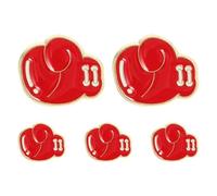 VICASKY Broche Moufles de Boxe Accessoire Sportif Unique et Solide 5 Pièces Rouge en Alliage de Zinc ou Présent de Fête comme Souvenir D'événement