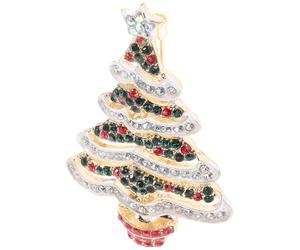 VICASKY Broche Sapin de Noel en Alliage Léger Technologie D'insertion et Goutte à Goutte, Accessoires de Costume pour Banquet et Soirée