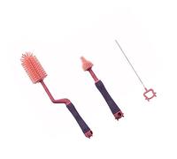 VICASKY Brosse à Biberon Silicone Avec Goupillon Ensemble De Nettoyage Pour Biberons Et Tétines Couleur Rose