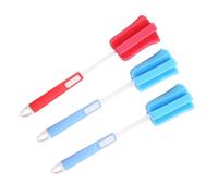 VICASKY Brosse à Bouteille Outil de Nettoyage Pratique en Éponge Long Manche 3pcs Couleur Aléatoire pour Nettoyage de Bouteilles et Verres la Maison