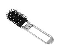 VICASKY Brosse à Cheveux Miroir Pliante Compacte Petite Brosse Démêlante Argentée pour Voyage Retouche Maquillage avec Miroir Intégrée