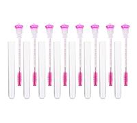 VICASKY Brosse à Cils Applicateur 8 Pièces Tube Mascara Vide Forme Diamant 9 Cm Rose Fuchsia Pour Maquillage Et Soins Des Yeux