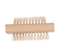 VICASKY Brosse à Ongles en Bois Double Face Taille Compacte Poils Naturels Dureté Moyenne pour Soins des Mains et Pieds Usage Professionnel Manche Bois Naturel