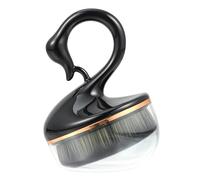VICASKY Brosse à poudre pressée pour fond de teint ovale avec boîte pour poudre liquide et en vrac Poignée en forme de cygne créative pour une application précise et sans couture