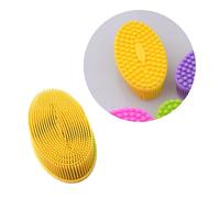 VICASKY Brosse De Bain Silicone Pour Shampoing Douche Chevelu Massage Peigne De Lavage Bain Jaune