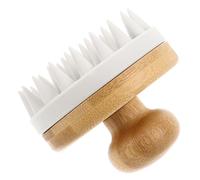 VICASKY Brosse De Massage Pour Chevelu Bois Brosse De Shampooing Exfoliante Avec Poils Silicone Doux Pour Élimination Des Pellicules Et Croissance Des Cheveux Utilisation Sèche Et Humide