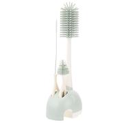 VICASKY Brosse De Nettoyage Pour Biberons Et Tétines Bébé, Silicone Vert Clair, Manche Long, Ensemble 2 Pièces, Outil Pratique Pour Bouteille De Lait, Entretien Facile à Domicile