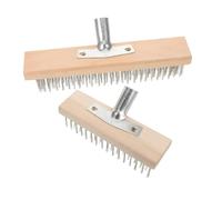 VICASKY Brosse Métallique INOX pour Barbecue et Cheminée Brosse à Fil Résistante pour Nettoyage Foyers Intérieurs et Extérieurs