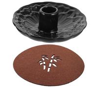 VICASKY Brûleur de Sauge Céramique avec Plateau Stable et Joint Support Décoratif pour Bâtons Purificateur Accessoire pour et Ambiance Zen