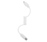 VICASKY Câble Spiralé Usb-c Blanc en ABS Alarme Intégrée Rétractable pour | Conception Extensible à Ressort, Utilisation en Bureau Commerçants, Câble de Recharge Flexible et Sécurisé