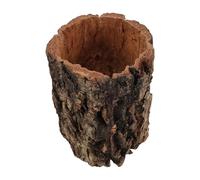 VICASKY Cachette Naturelle pour Reptiles et Amphibiens, Maison de Lézard de Tronc Creux, Diamètre 12 Cm Hauteur 15 Cm, Décoration Terrarium pour Gecko Léopard et Bernard-l’hermite,