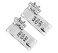 VICASKY Cadenas Installation sans Outil Combinaison à 3 Chiffres 2pcs en Alliage de Zinc Argenté Sécurité des Boîtes à Outils et Voyages pour Valises