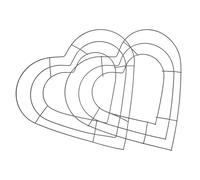 VICASKY Cadre de Porte en Fer Noir Forme de Cœur 2 Pièces, Support à Couronne Métallique pour Décoration Saint-Valentin, Mariage et Jardin, Cadre DIY pour Couronne Fleurie Robuste