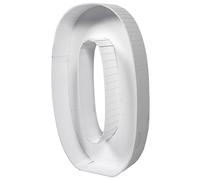 VICASKY Cadre pour Ballons Chiffre 0 en Carton 73 CM Blanc Boîte à Ballons Réutilisable pour Décoration Anniversaire Bébé Shower et Fête Support Stable et Léger