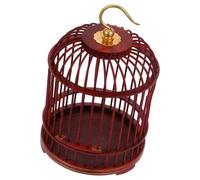 VICASKY Cage Suspendue en Bois pour Petits Animaux Cage à Oiseaux Vintage à Dôme Rond Ornement Décoratif Sécurisé Espace Spacieux pour Hamsters et Oiseaux Polyvalente