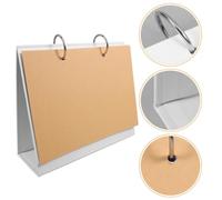 VICASKY Calendrier de Bureau Vierge à Monter Soi-même, Pages à Retourner | Papier et Fer, Design Debout, Usage Bureau ou Maison, pour Dessin et Personnalisation