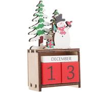 VICASKY Calendrier de Noël Créatif en Bois Bonhomme de Neige Calendrier de Bureau pour Compte à Rebours Décoration Intérieure Festive pour Maison et Bureau Présent de Noël Garçon et
