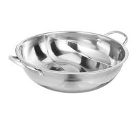VICASKY Caquelon Fondue Chinois Acier Inoxydable Séparateur, Marmite Profonde pour Usage Commercial et Domestique