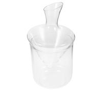 VICASKY Carafe à Vin en Verre Transparente Seau à Glace Carafe à Vin Délicate Oblique pour Bar - Ensemble 2 Pièces pour Dégustation et Service à Domicile