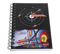 VICASKY Carnet de Score de Tir à l'arc Noir à Spirale - Cahier D'entraînement Portable Feuilles de Score Précises pour Compétitions et Entraînements en Extérieur - Accessoire Solide