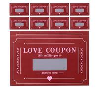 VICASKY Cartes à Gratter Saint-Valentin Rouges 20 Feuilles DIY pour Couples en Rendez-vous Amoureux Jeux Interactifs pour Anniversaire Garçon et Filles et Occasions Spéciales