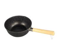 VICASKY Casserole 18 Cm Antiadhésive en Fer Revêtement en Pierre de Maifan, Petite Marmite Japonaise Compatible Induction, Pot à Lait Multifonction pour Cuisson Soupe et Nouilles, Manche