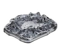 VICASKY Cendrier Verre Cristal Style Montagne de Glace Moderne Résistant Au Vent pour Bureau et Extérieur Support Cigares et Cigarettes Décoration Élégante pour Maison et Bar