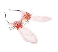 VICASKY Cerceau Floral Oreilles De Lapin Accessoire De Cheveux Décoratif Pour Halloween Et Cosplay Pour Fêtes Et Photographies