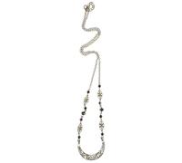 VICASKY Chaîne de Tête Bohème Vintage Taille Unique Motif Lune Ajourée en Métal Couleur Cuivre Perles en Faux Cristal pour Femmes et Filles Mariage Festival