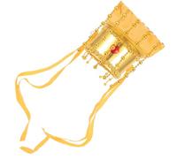 VICASKY Chapeau Empereur Chinois Ancien en Plastique Or Élégant et Confortable pour Spectacles et Fêtes Cosplay Scène Accessoire Délicat et Noble